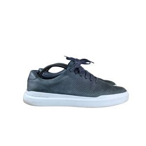 Cole Haan GrandPro Rally Sneakers Shoes Mens 9 M Blue Nubuck Leather Laser Cut